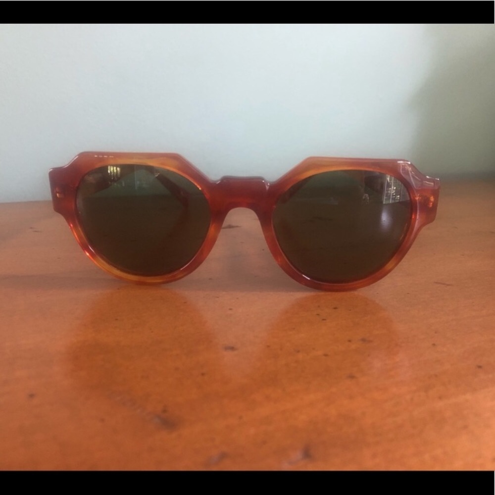 Italian EPOS angular sunnies sunglasses funky fun green lenses - Picture 2 of 9